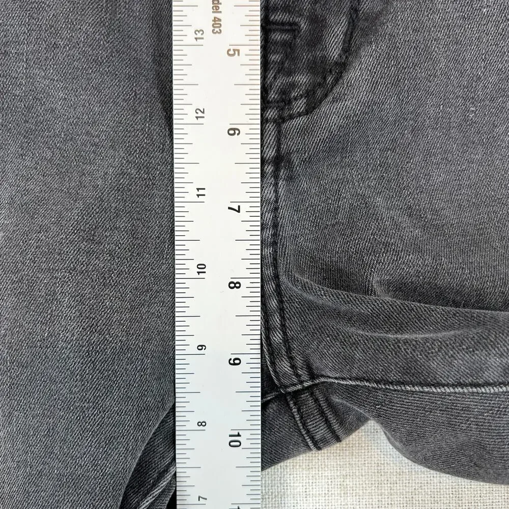 Rock & Republic Berlin Mid Rise Slim Straight Jeans Womens 12M Black Gold Chain - Picture 10 of 12